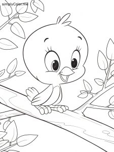 Tweety bird coloring page