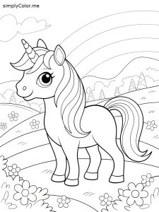 Unicornio para colorear e imprimir Unicornio para colorear e imprimir