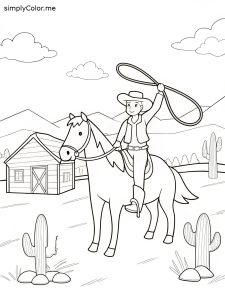 Western coloring page