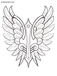 Wings tattoo color Wings tattoo color