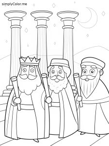Wise men coloring sheet Wise men coloring sheet