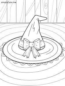 Witch hat to color Witch hat to color