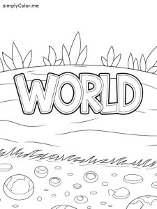 Word world coloring page Word world coloring page