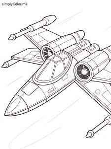 X wing fighter coloring page X wing fighter coloring page