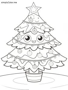 Xmas tree to color Xmas tree to color
