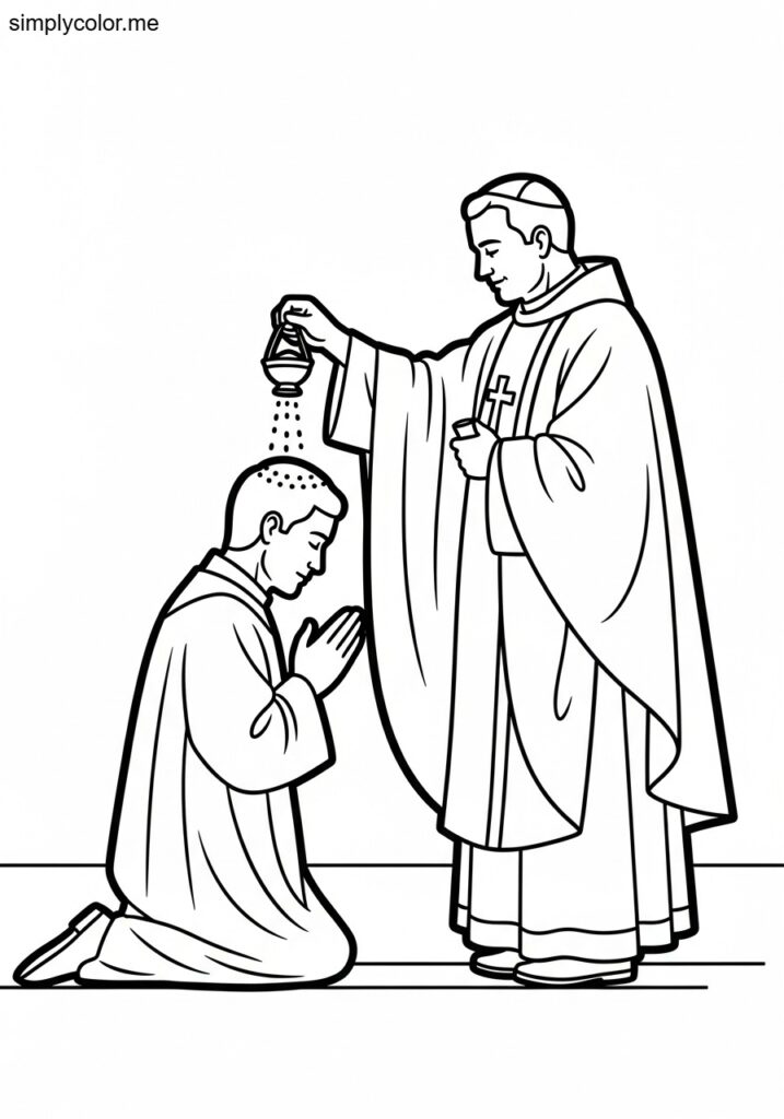 Ash wednesday coloring page