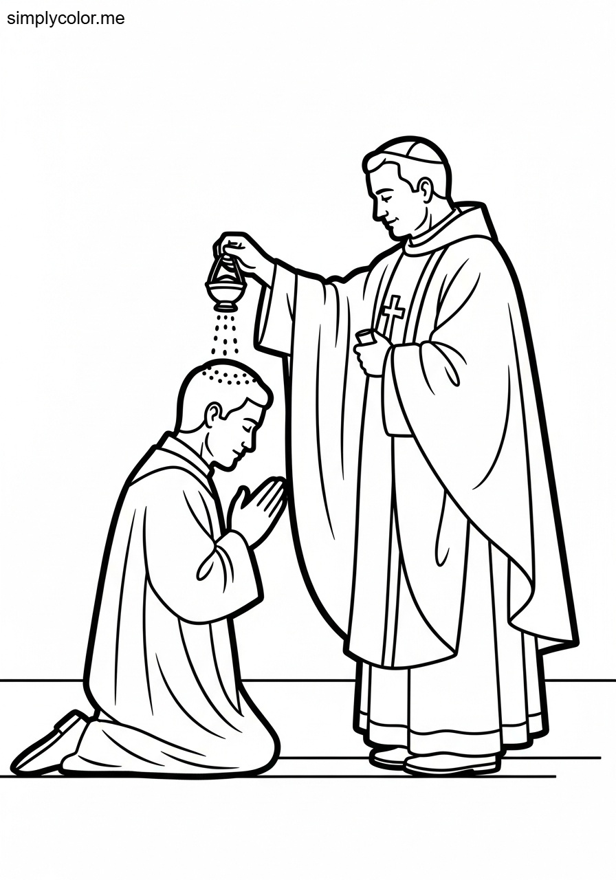 Ash wednesday coloring page