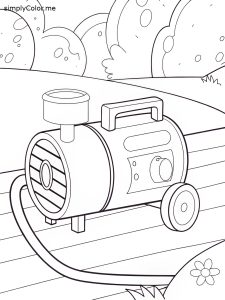 Air compressor coloring page