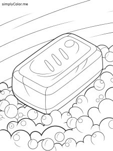 Bar of soap coloring page