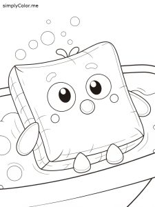 Bath pillow coloring page Bath pillow coloring page