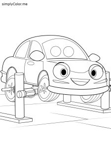 Car jack coloring page Car jack coloring page