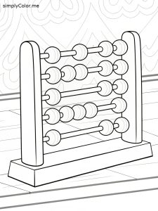 Desktop abacus coloring page