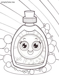 Dish soap bottle coloring page