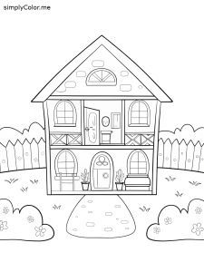 Dollhouse coloring page