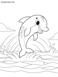 Dolphin color page