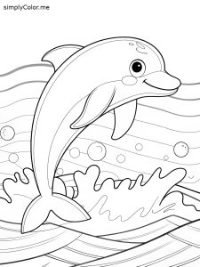Dolphin coloring page