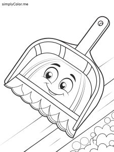 Dustpan coloring page Dustpan coloring page