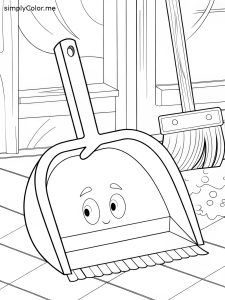 Dustpan for workshop coloring page Dustpan for workshop coloring page