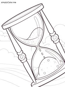 Egg timer hourglass coloring page
