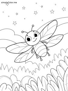 Firefly free coloring sheet