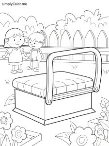 Garden kneeler seat coloring page Garden kneeler seat coloring page