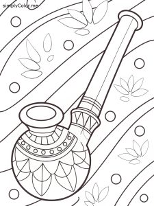 Glass blowing pipe coloring page
