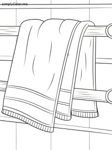 Hand towel coloring page
