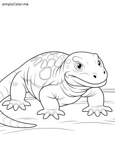 Komodo dragon to color Komodo dragon to color