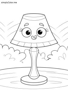 Lamp coloring page