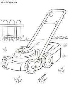Lawn mower coloring page Lawn mower coloring page