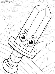 Letter opener coloring page