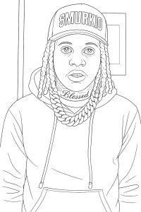 Lil Durk printable coloring page Lil Durk printable coloring page