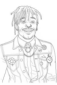 Lil Uzi Vert printable coloring page Lil Uzi Vert printable coloring page