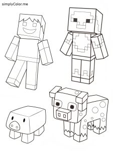 Minecraft coloring set