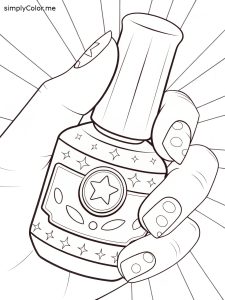 Nail polish bottle coloring page