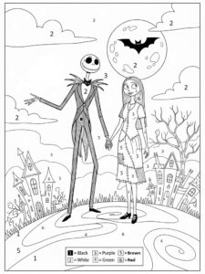 Nightmare Before Christmas color by number
