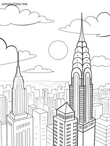 Nyc skyline coloring page Nyc skyline coloring page