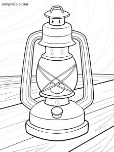 Oil lantern coloring page