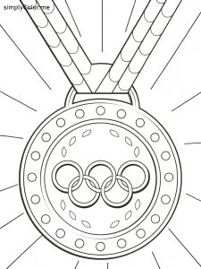 Olympic gold medal coloring page Olympic gold medal coloring page