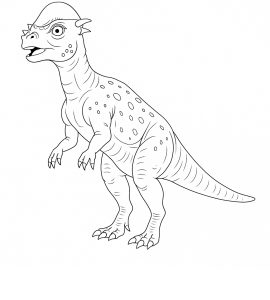 Pachycephalosaurus coloring page printable Pachycephalosaurus coloring page printable