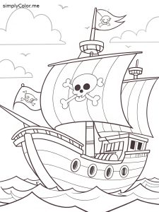 Pirate ship coloring Pirate ship coloring