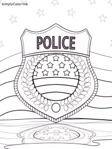 Police badge coloring Police badge coloring