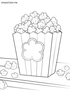 Popcorn to color Popcorn to color