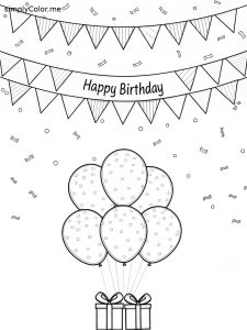 Printable coloring birthday cards free Printable coloring birthday cards free