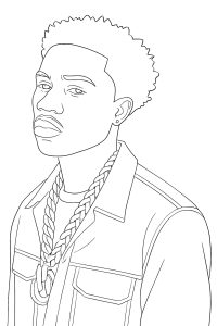 Roddy Ricch printable coloring page Roddy Ricch printable coloring page