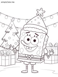 Spongebob christmas coloring