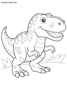 T rex dinosaur coloring
