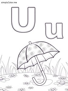 U is for Umbrella coloring page U is for Umbrella coloring page