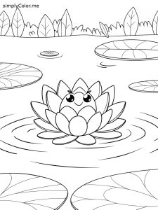 Water lily coloring