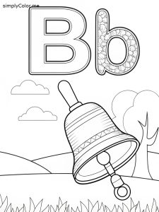 B is for bell coloring page B is for bell coloring page